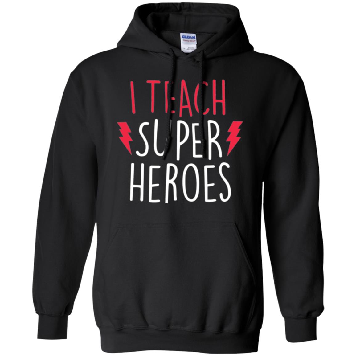 Cute Teacher T-shirt I Teach Super Heroes Black