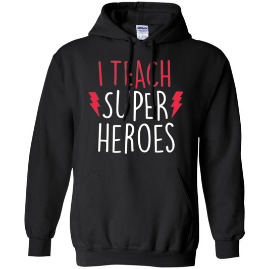 Cute Teacher T-shirt I Teach Super Heroes Black