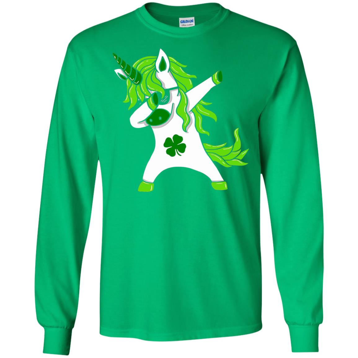 Dabbing Unicorn St Patricks Day Lepricorn T-shirt Irish Green