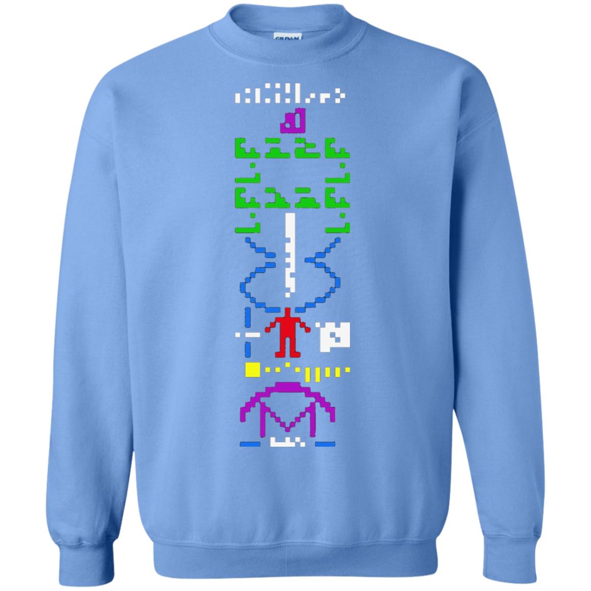Astronomer T-shirt 1974 Arecibo Message Cool Space Exploration Carolina Blue