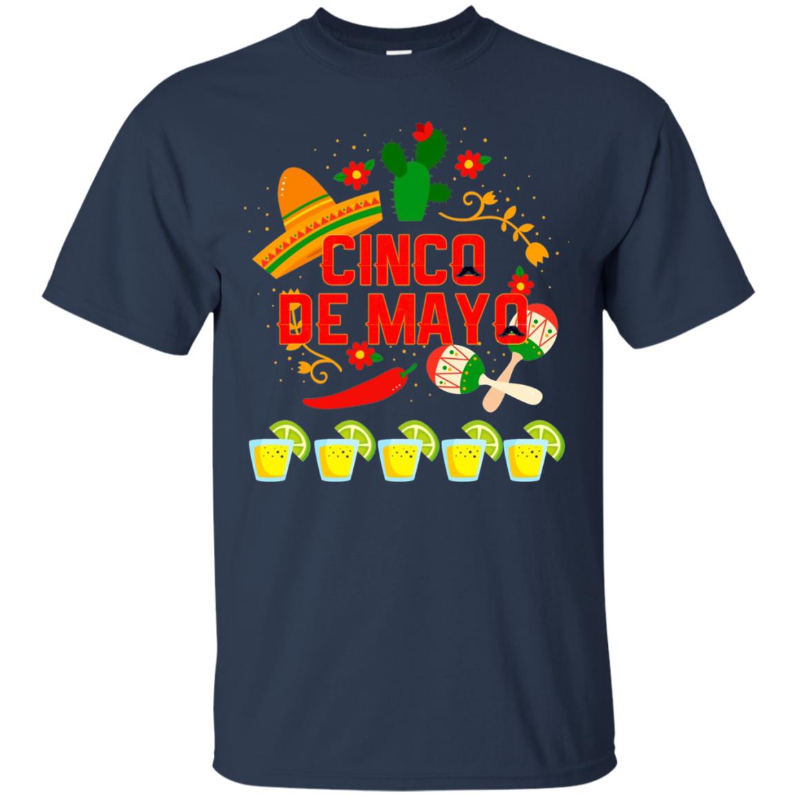 Fiesta Cinco De Mayo T-shirt Navy