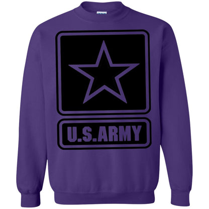 Us Army Black Logo United States Design T-shirt Purple