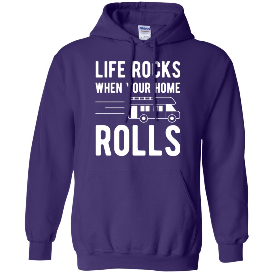 Camper Rv T-shirt Life Rocks When Your Home Roll Purple