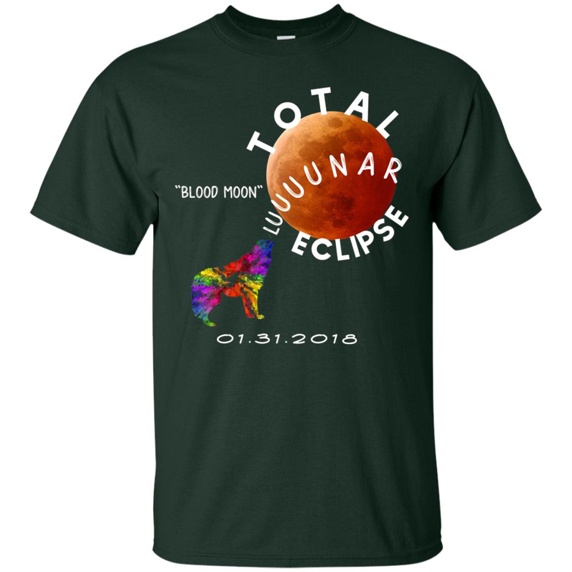 Best Total Lunar Eclipse Shirt 2018 Blood Moon T-shirt Forest Green