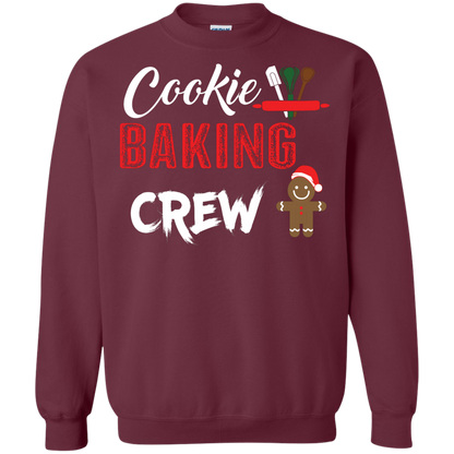 Christmas T-Shirt Cookie Baking Crew Maroon