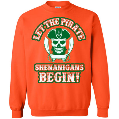 Saint Patrick's Day T-shirt Let The Pirate Shenanigans Begin Orange