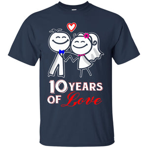 10th Anniversary T-shirt 10 Years Of LoveG200 Gildan Ultra Cotton T-Shirt