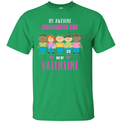 Kindergarten Teacher T-shirt My Awesome Kindergarten Kids Irish Green