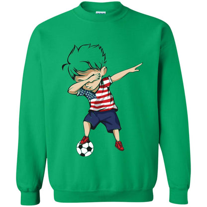 Dabbing Soccer Boy United States Jersey Shirt Usa Football Irish Green