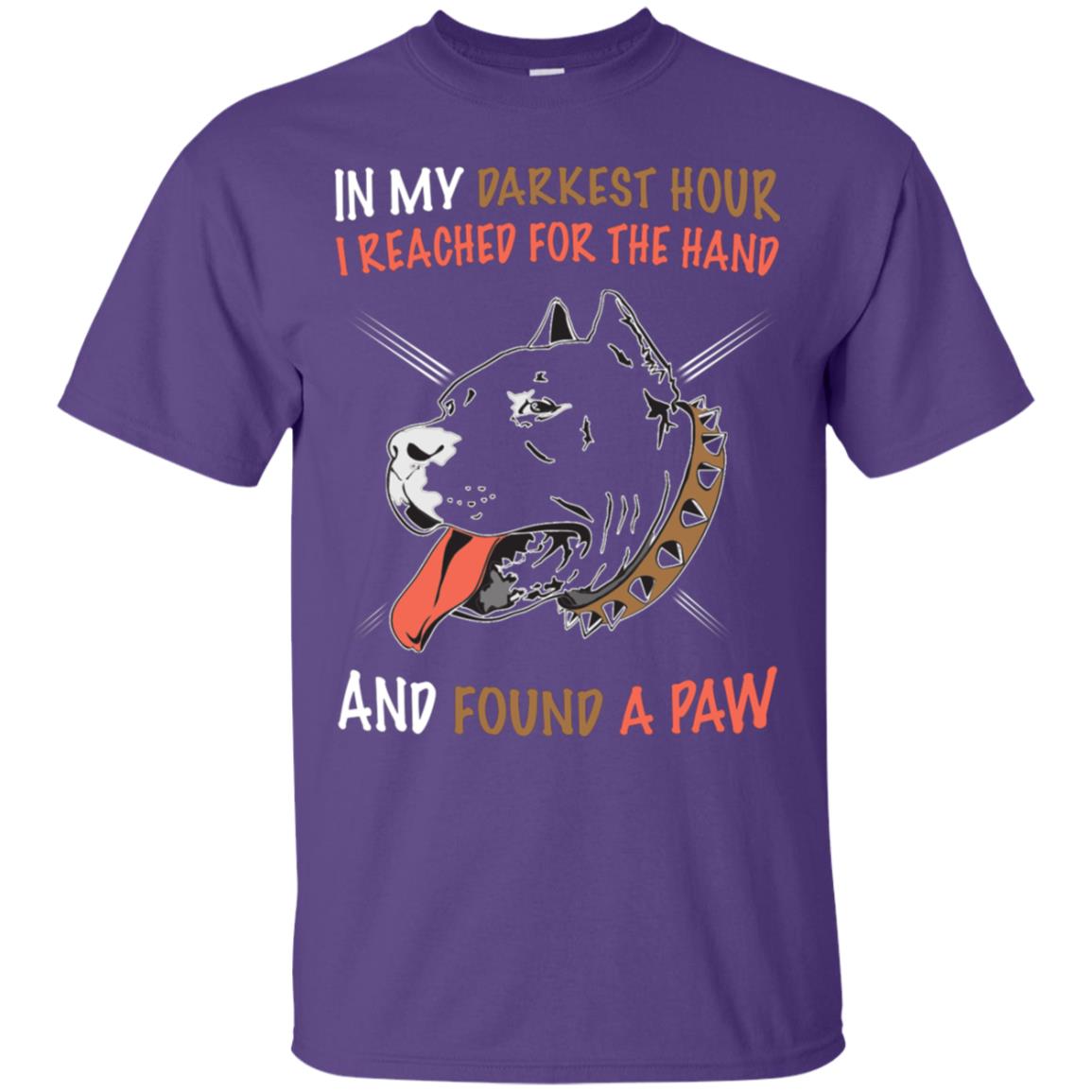 In My Darkness Hour I Reached For The Hand And Found A Paw Shirt Purple