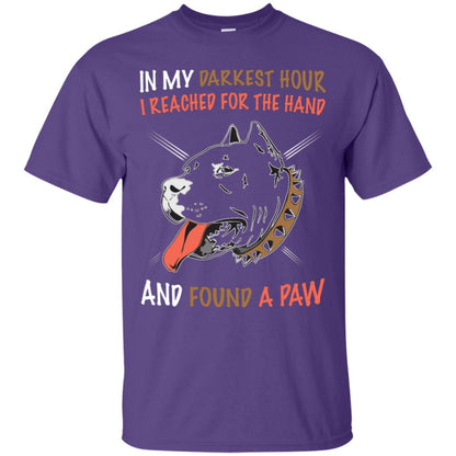 In My Darkness Hour I Reached For The Hand And Found A Paw Shirt Purple