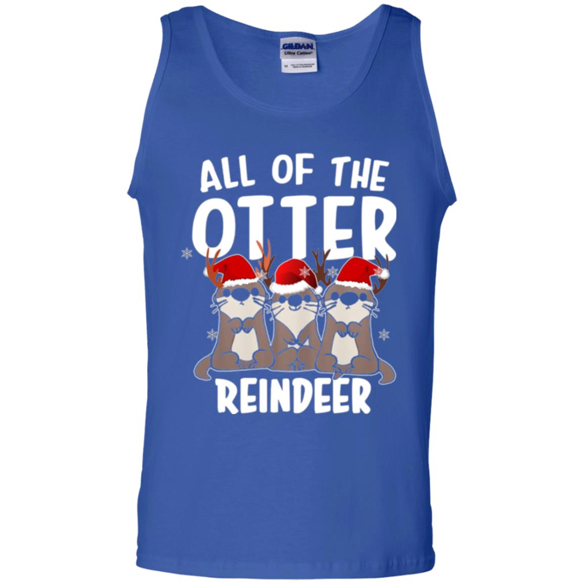 Christmas T-shirt All Of The Otter Reindeer Royal