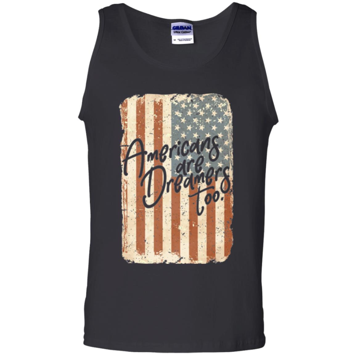 Americans Are Dreamers Too T-shirt American Flag Black