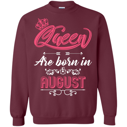 Brithday T-Shirt Queen Are Born In August Maroon