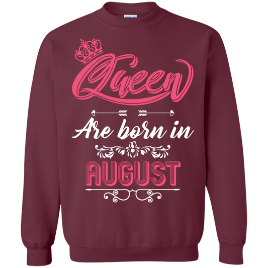 Brithday T-Shirt Queen Are Born In August Maroon