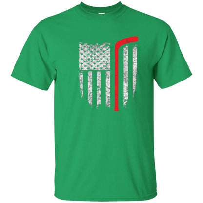 Hockey American Flag Hockey Lover T-shirt Irish Green