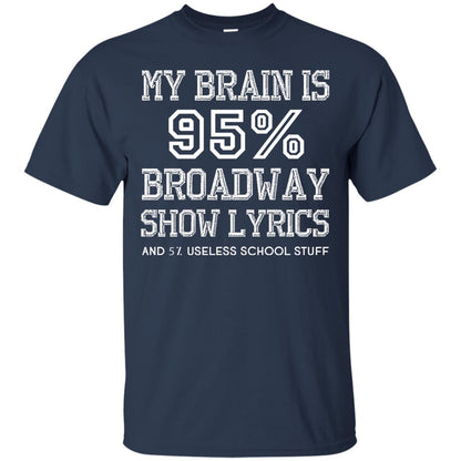 My Brain Is 95_ Broadway Show Lyrics Acting Lover T-shirt Navy