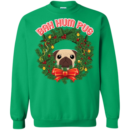 Christmas T-Shirt Bah Hum Pug Irish Green