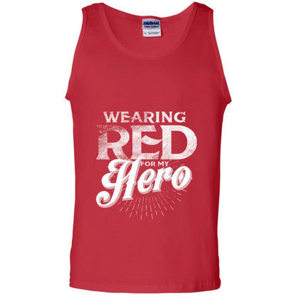 Wearing Red For My Hero Proud Us Army Shirt Red