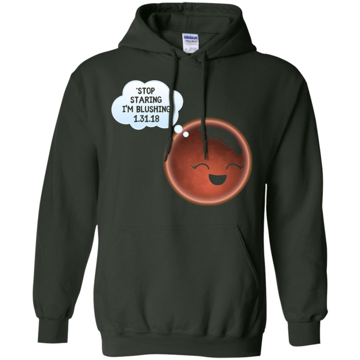 Celestial Total Lunar Eclipse 2018 T-shirt Funny Meme Forest Green