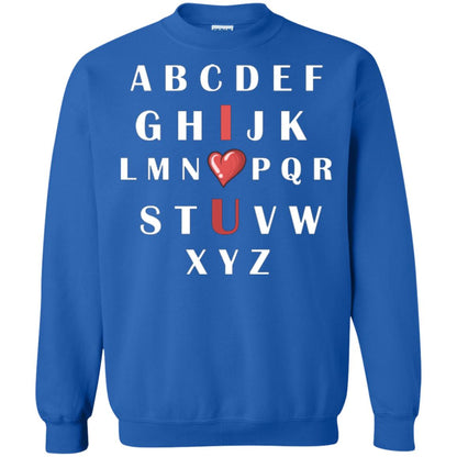 Alphabet I Love You T-shirt Royal