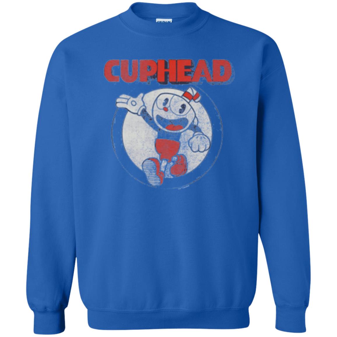 Cuphead T-shirt Cuphead Waving Circle Portrait Royal