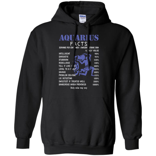 Aquarius Facts 1 Awesome Zodiac Sign Gift Shirt Fo Aquarius Horoscope Black