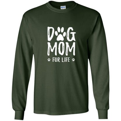 Dog Lover T-shirt Dog Mom Fur Life T-shirt Forest Green