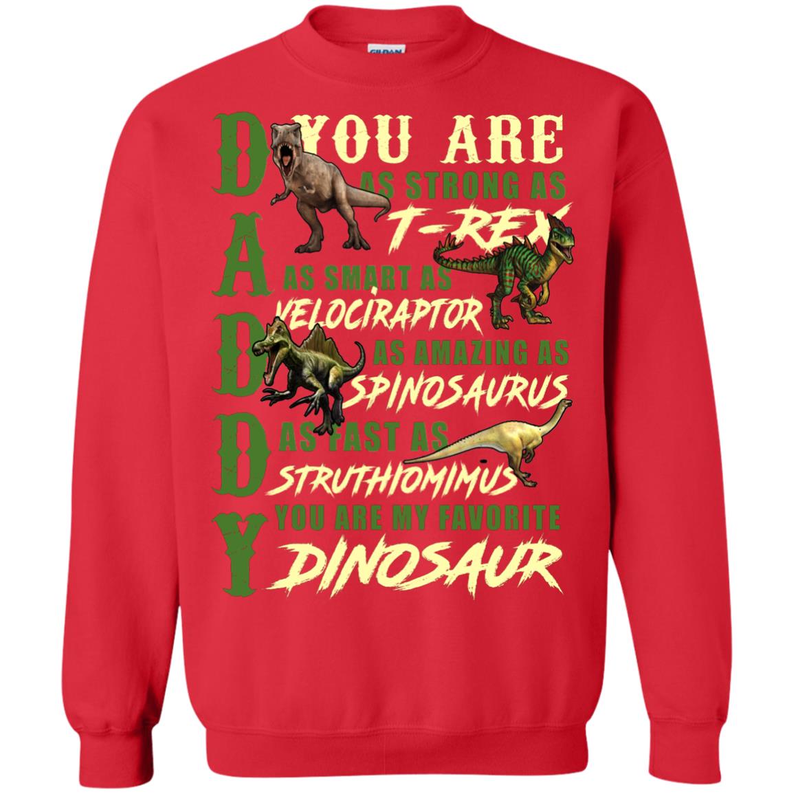 Daddy You Are My Favorite Dinosaur Shirt For Father_s Day Red
