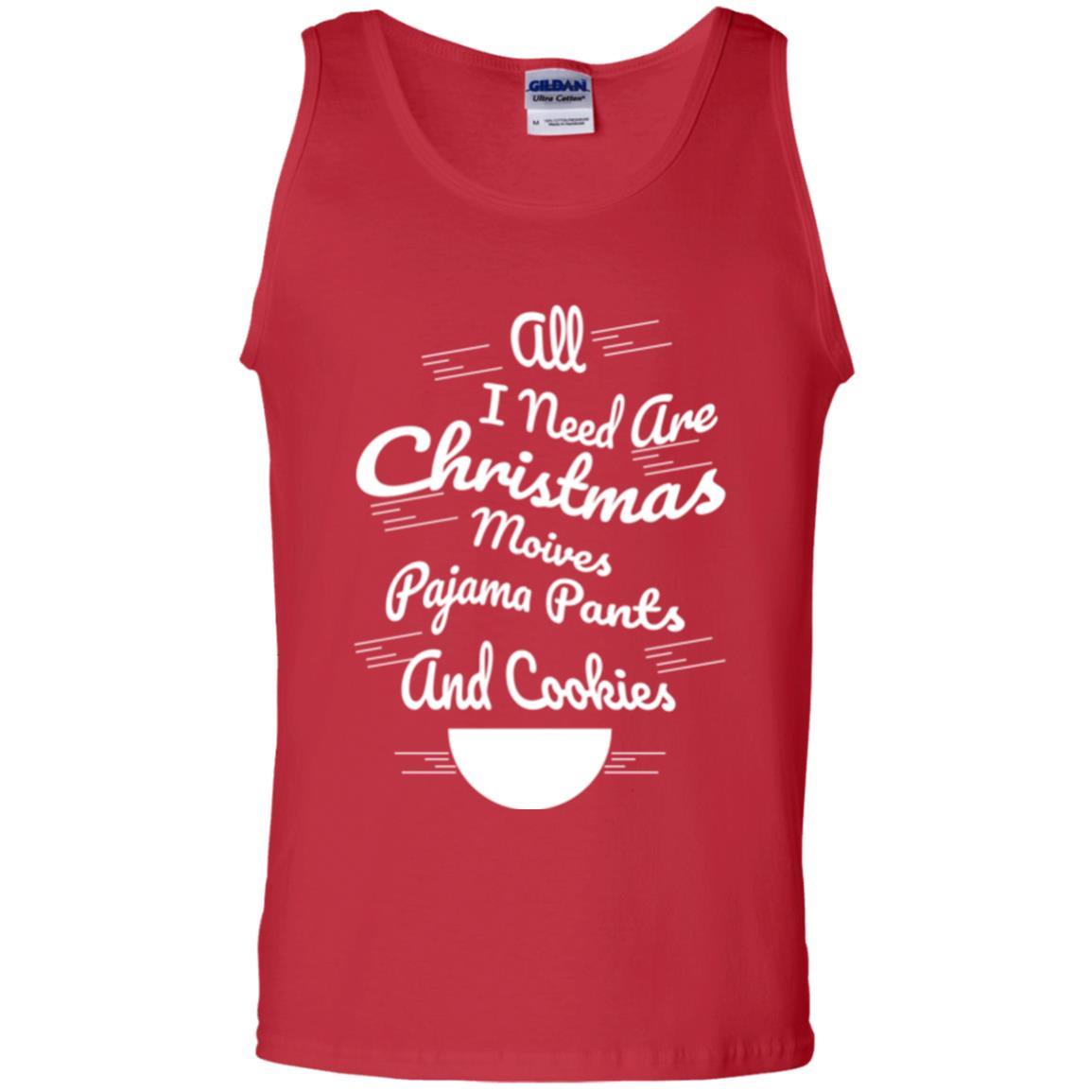 Christmas T-shirt All I Need Are Christmas Movies Pajama Pants Red