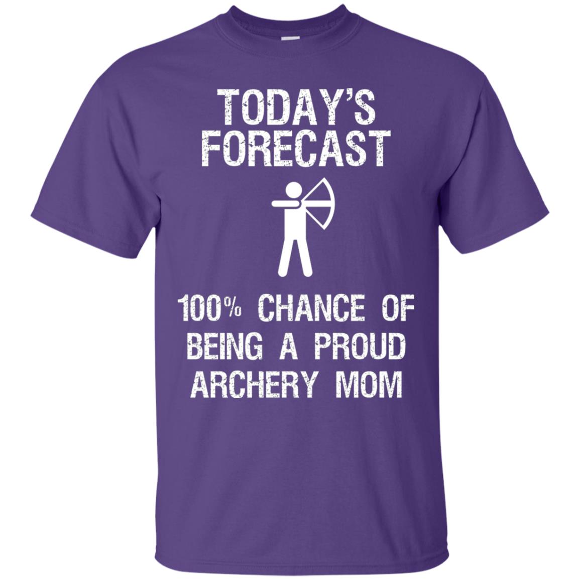 Archery Mom Shirt Forecast Chance Of Being A Proud Archery Mom Purple