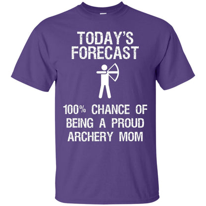 Archery Mom Shirt Forecast Chance Of Being A Proud Archery Mom Purple