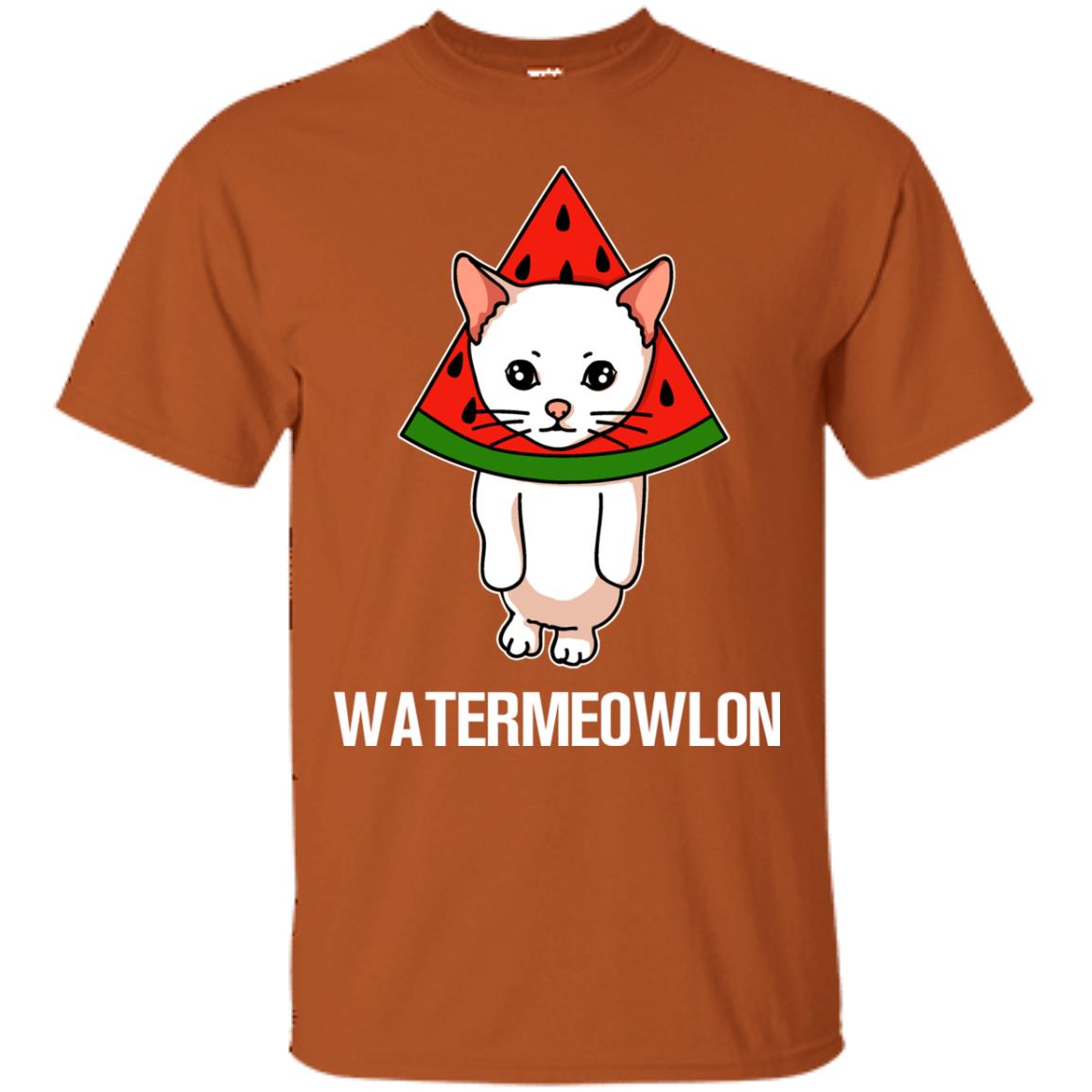 Watermeowlon Funny Summer Melon Fruit Shirt Texas Orange