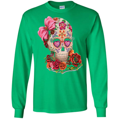 Cinco De Mayo Skull Women Flower Shirt Irish Green