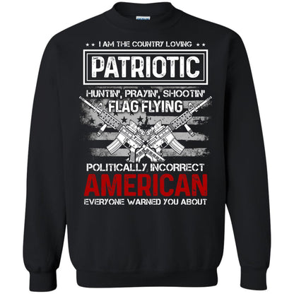 Politically Incorrect American Everyone Warned You About Military Shirt Black