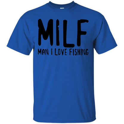 Milf Man I Love Fishing Fisherman Shirt Royal