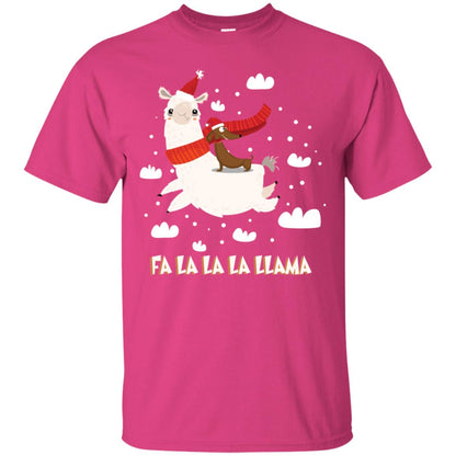 Fa La La La Llama With Dachshund X-mas Gift Shirt Heliconia