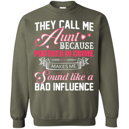 Aunt T-shirt They Call Me Aunt Military Green