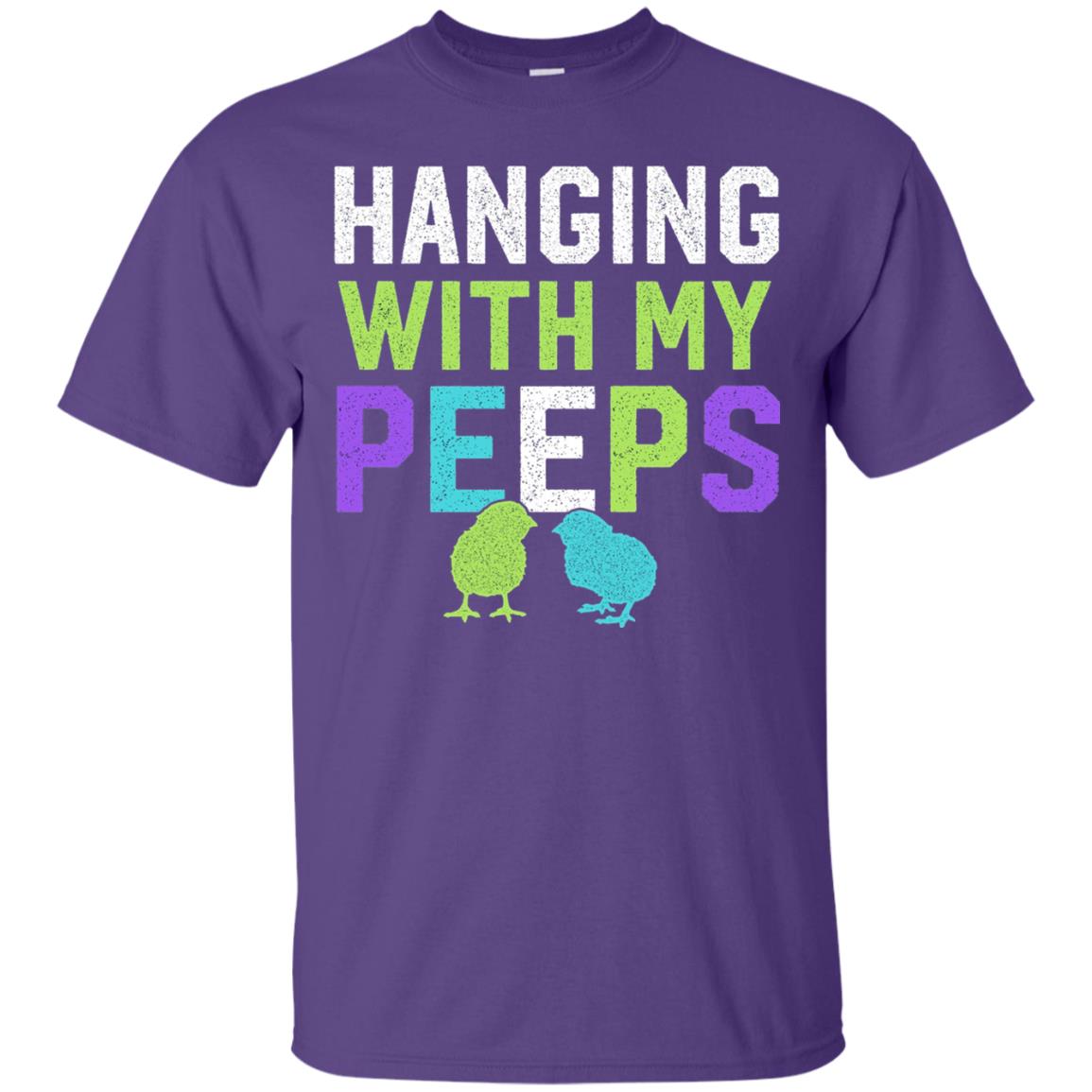 Hanging With My Peeps Funny Easter Day T-shirt Purple