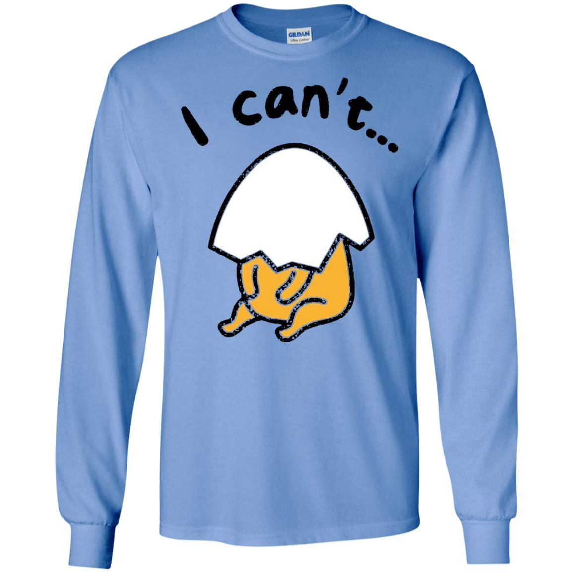 Film T-shirt Gudetama Lazy Egg I Can't Carolina Blue