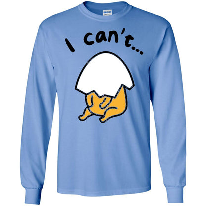 Film T-shirt Gudetama Lazy Egg I Can't Carolina Blue