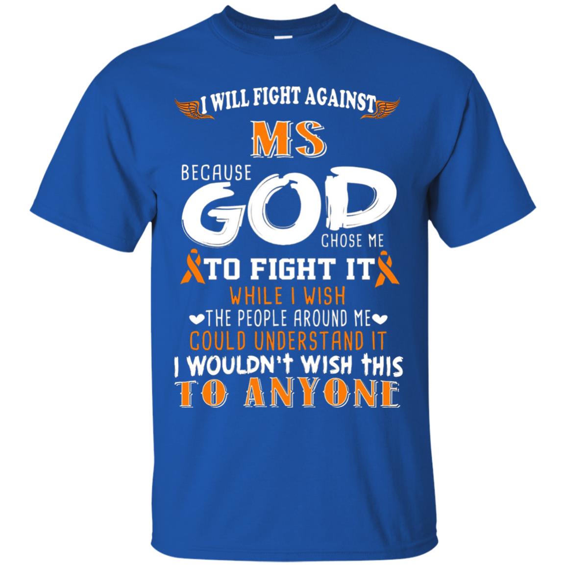 Ms Awareness T Shirt Multiple Sclerosis Shirt Royal