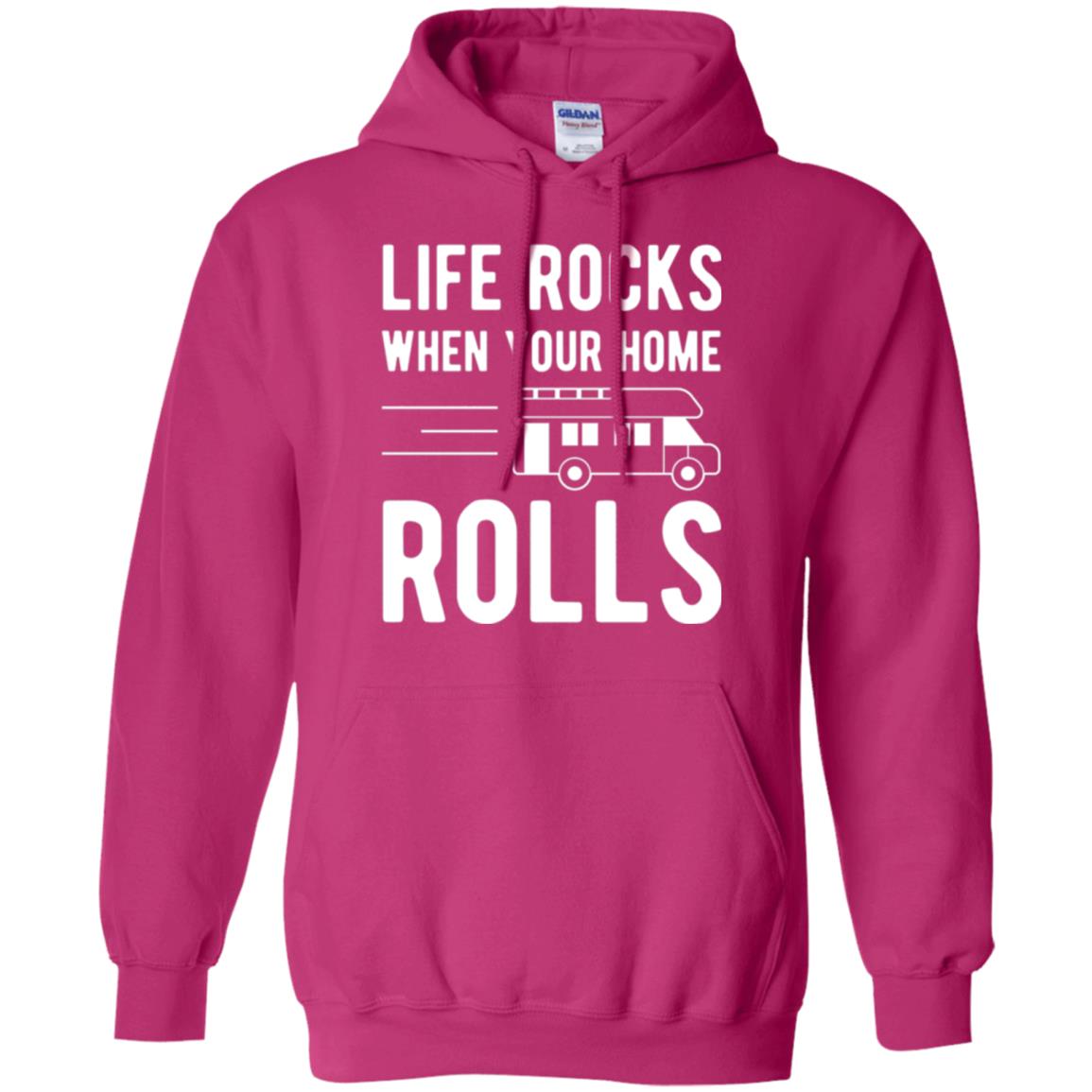 Camper Rv T-shirt Life Rocks When Your Home Roll Heliconia