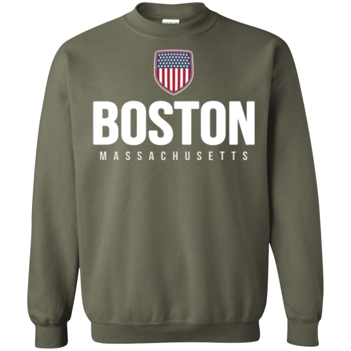 Boston Massachusetts T-shirt Military Green