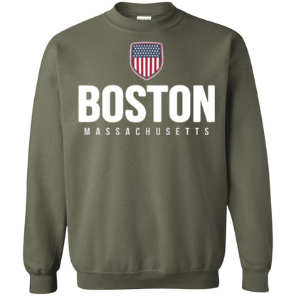 Boston Massachusetts T-shirt Military Green