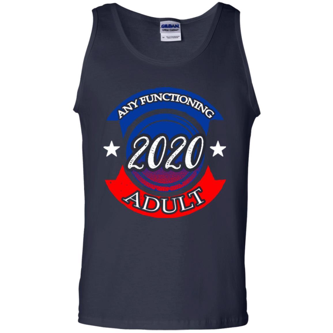 American Election Bumper T-shirt Any Functioning Adult 2020 Navy