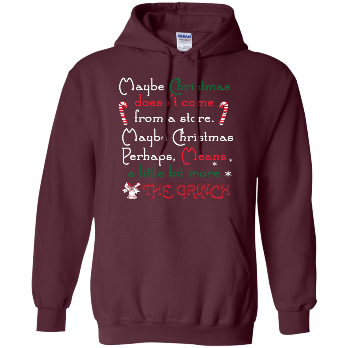Christmas T-shirt Maybe Christmas Doesn't Come From A Store Maroon