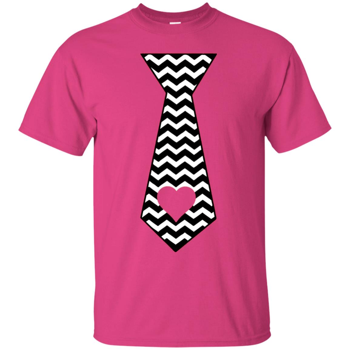 Valentines Day T-shirt Tie Heart Heliconia