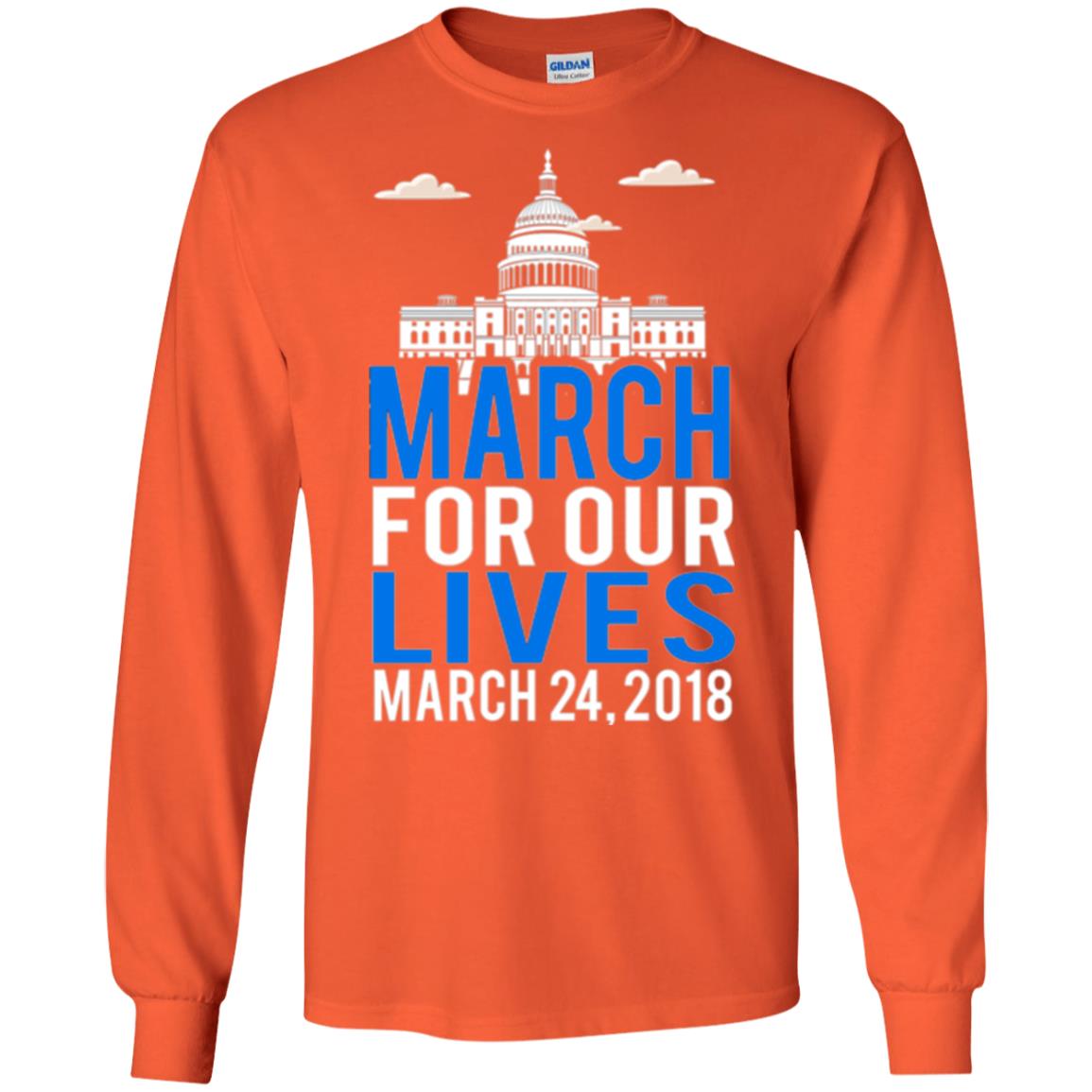 March For Our Lives Anti Gun T-shirt Orange