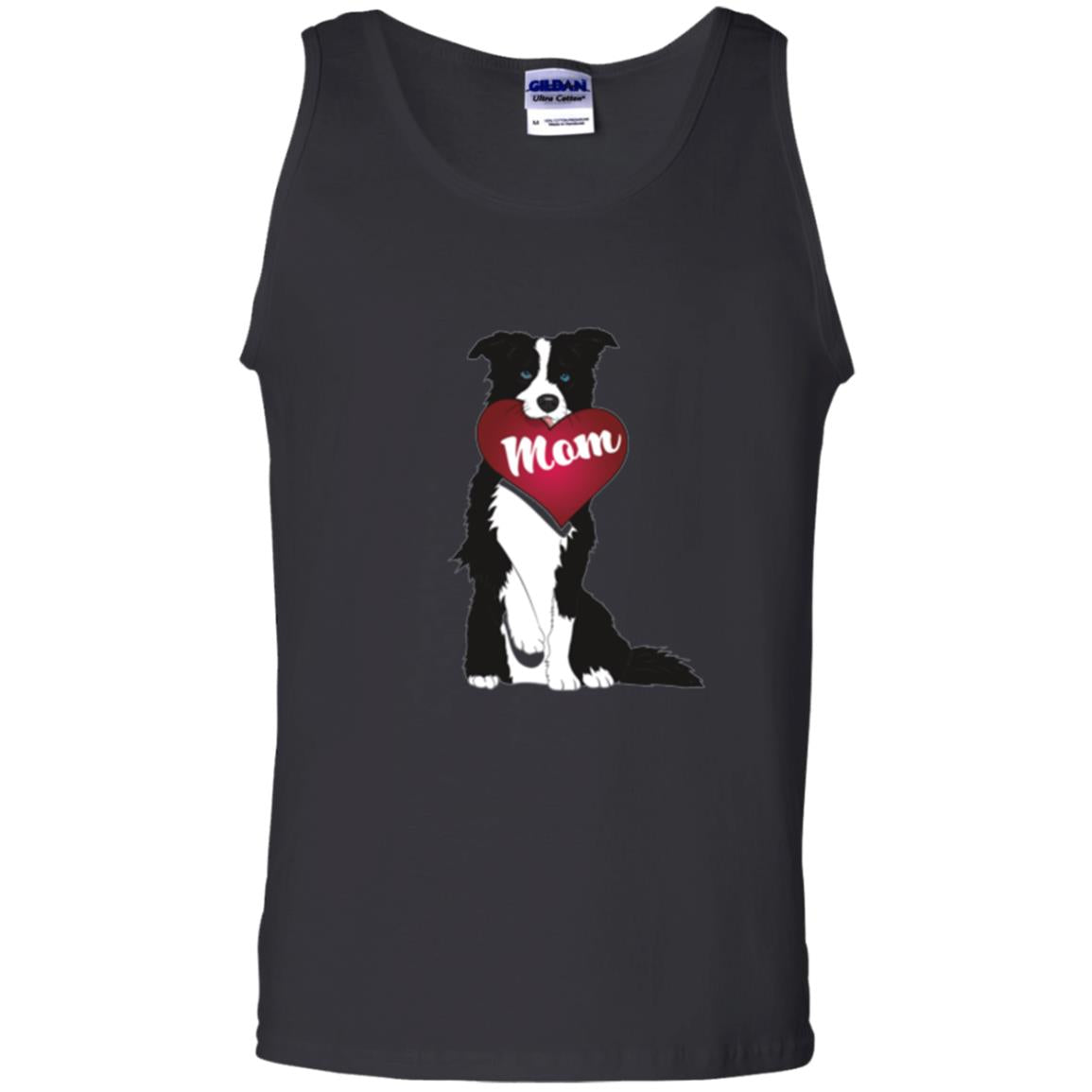 Dog Lover T-sshirt Border Collie Fetching Valentine Heart Black